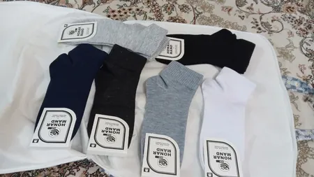 جوراب ساق کوتاه مردانه هنرمند مدل k-900 مجموعه 6 عددی