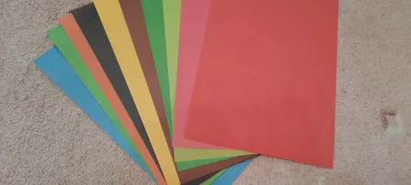 مقوا رنگی سایز ۳۴×۲۴ بسته ۲۰ عددی (۱۰ رنگ از هر کدام ۲ عدد)