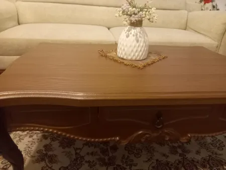 میز پذیرایی میز چوب مدل پیچک مجموعه 4 عددی