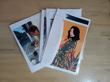 کارت پستال ماسا دیزاین طرح دختر کد postv187