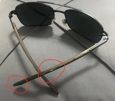 عینک آفتابی  مدل خلبانی مستطیلی a075