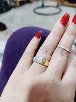 انگشتر طلا 18 عیار زنانه طلای مستجابی مدل آوا کد 67047 سایز 55