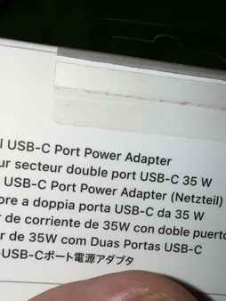 شارژر دیواری 35 وات اپل مدل Dual USB-C Port