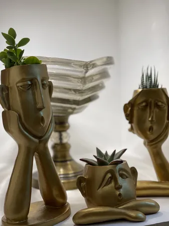 گلدان دکوری طرح افسوس مجموعه 3 عددی