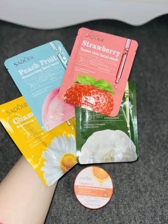 ماسک صورت سادور مدل ورقه ای وزن 25 گرم بسته 4 عددی