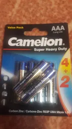 باتری نیم قلمی کملیون مدل Super Heavy Duty بسته 6 عددی