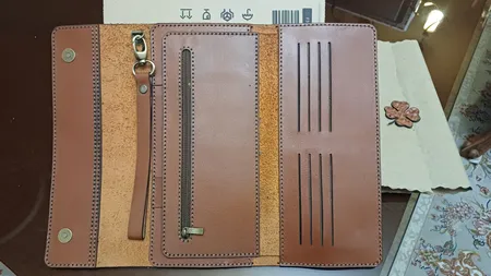 کیف دسته چک مردانه چرم بارثاوا کد 1505