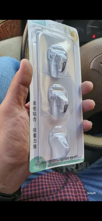 قلاب آویز حوله مدل کریستال کد 10KG مجموعه 3 عددی