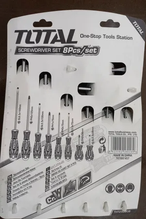 پیچ گوشتی یک سر چهارسو یک سر دو سو توتال مدل THT250608 بسته 8 عددی