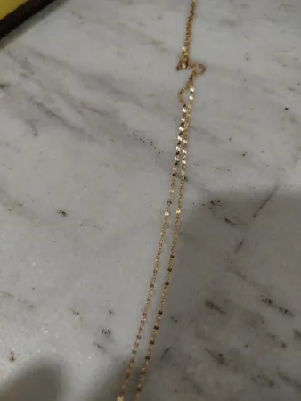 زنجیر طلا 18 عیار زنانه طلای مستجابی مدل کاملیا کد SH40