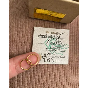 تجریه خرید گوشواره طلا 18 عیار زنانه با طرح حلقه ای ساده مدل DK458