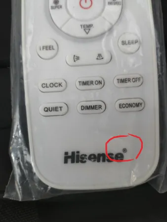 ریموت کنترل هایسنس مدل j11 مناسب برای کولر گازی هایسنس