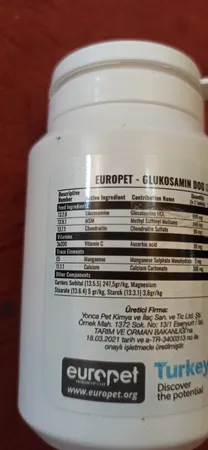 قرص تقویت مفاصل سگ یوروپت مدل glucosamine بسته 75 عددی