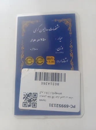 سکه گرمی طلا 18 عیار پارسیان امین زر کد am-eg-0.5