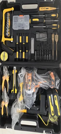 مجموعه 199 عددی دریل پیچ گوشتی چکشی شارژی 10 میلی متری 212 ولت جاب مدل JB-212 INSERT