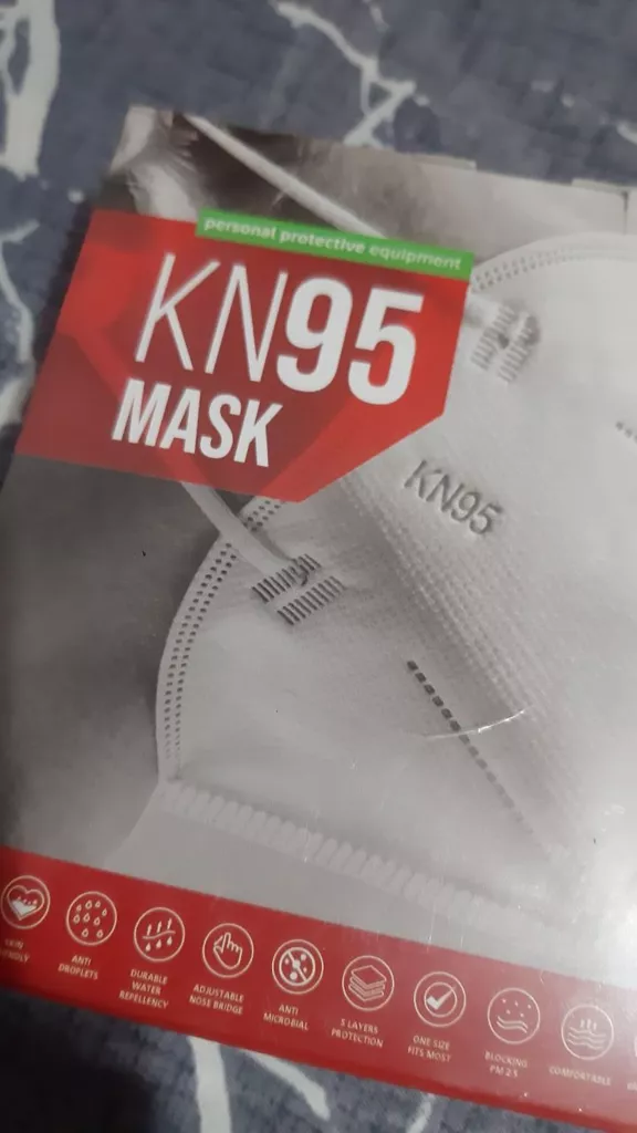 ماسک تنفسی اونلی یو مدل 5 لایه KN95Blk-581 بسته 10 عددی