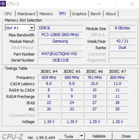 رم لپ تاپ DDR3L دو کاناله 1600مگاهرتز cl11 سامسونگ مدل PC3L-12800S ظرفیت 8 گیگابایت