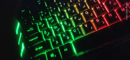 کیبورد گیمینگ هیسکا مدل HX-KEG400 RGB، سوییچ ممبران، Full-Size نورپردازی RGB