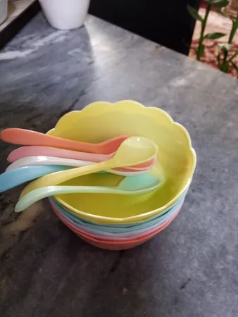 پیاله کد 1149 مجموعه 6 عددی به همراه قاشق