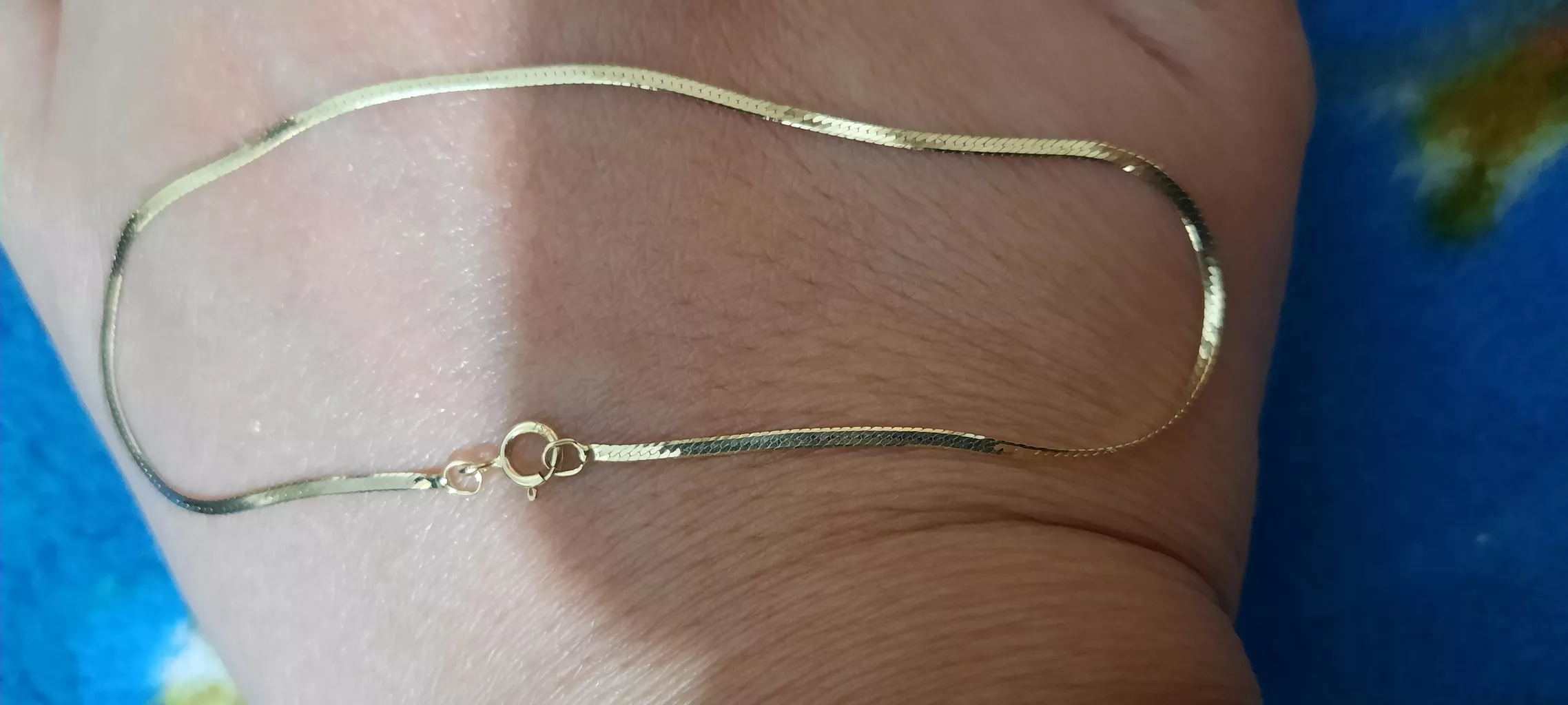 دستبند طلا 18 عیار زنانه مایا ماهک مدل MB1147 طرح نفرتیتی-هرینگبون