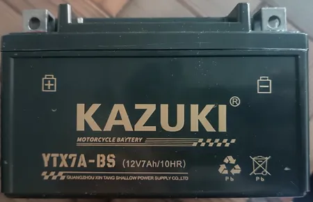 باتری موتورسیکلت کازوکی مدل 12 ولت 7 آمپر پهن - ytx7ah