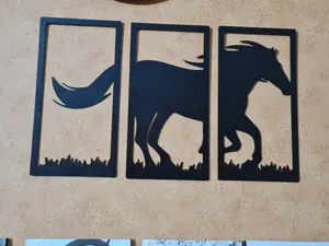 تجریه خرید دیوارکوب باروچین مدل اسب وحشی کد ws-28 مجموعه 3 عددی