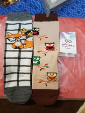 تجریه خرید جوراب پسرانه تن پوش هنگامه مدل جغد و روباه بسته 2 عددی