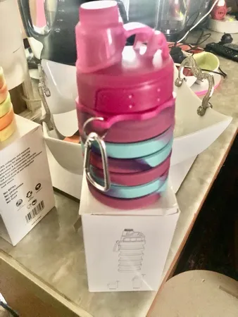 قمقمه دوچرخه مدل سیلیکونی تاشو گنجایش 0.5 لیتر