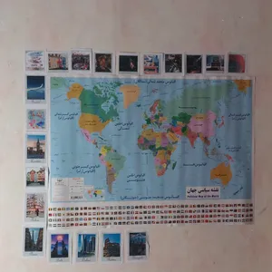 تجریه خرید نقشه سیاسی جهان انتشارات اندیشه کهن پرداز کد 201