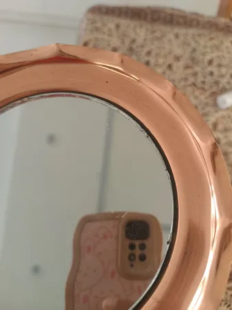 آینه و شمعدان مسی مدل 105 مجموعه 3 عددی