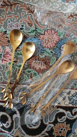 قاشق چای خوری مدل برگ کد 00601 مجموعه 6 عددی