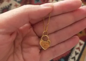 تجریه خرید آویز گردنبند طلا 18 عیار زنانه طلای مستجابی مدل قلب کد 05