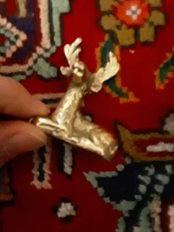 مجسمه برنزی طرح گوزن جفت کد 020030047 مجموعه 2 عددی