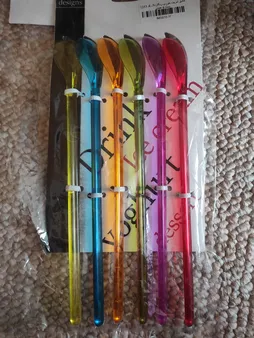 قاشق شربت خوری مد رنگینک مجموعه 6 عددی