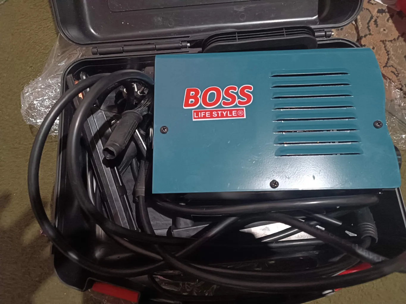 دستگاه جوش 350 آمپر باس مدل کیف دار کد ARC350-MINI مجموعه 5 عددی