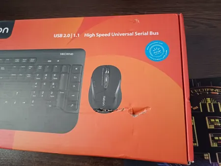 کیبورد و ماوس بی سیم هترون مدل HKCW140، سوییچ ممبران، Full-Size