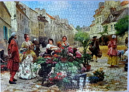پازل 1000 تکه فاکس مدل دختر گل فروش کد 62332
