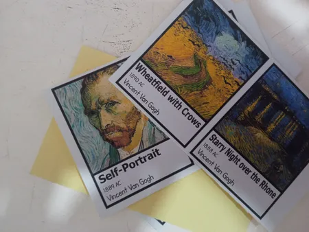 استیکر کالامیکس طرح وینسنت ونگوگ کد KM-VG2 مجموعه 32 عددی