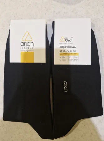 جوراب مردانه آریان نخ باف کد 53217 بسته 12 عددی