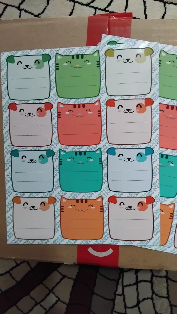 برچسب لاژید مدل نام دانش آموز طرح کارتونی بسته 2 عددی