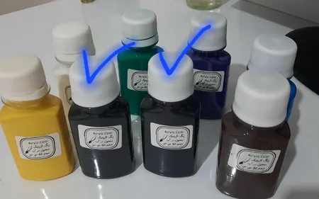 رنگ اکریلیک چلیپا مدل professional حجم 75 میلی لیتر بسته 8 عددی