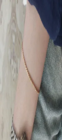 دستبند زنجیری طلا 18 عیار زنانه زرالتون مدل طنابی سوپرسبک