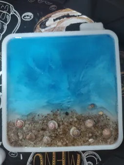 گل خشک چلیپا مدل رزین اپوکسی بسته 7 عددی