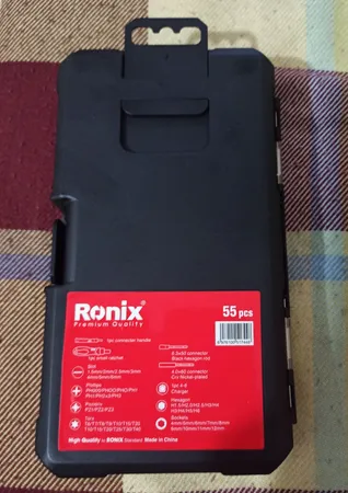 مجموعه 55 عددی پیچ گوشتی جغجغه ای ساعتی و سری بکس رونیکس مدل RH-2717