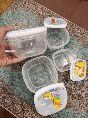 ظرف نگهدارنده وینتج طرح زرافه مدل VNP035 مجموعه 4 عددی