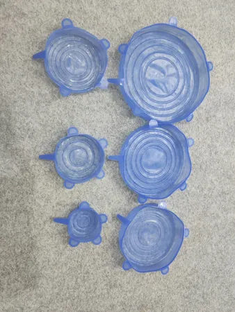 درپوش ظرف مدل سیلیکونی مجموعه 6 عددی