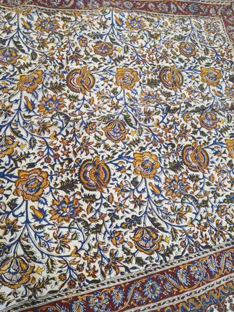 سفره قلمکار عطریان طرح گل و مرغ کد G379