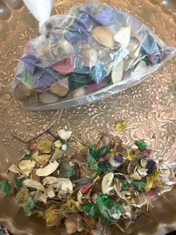 گل خشک بسته بندی مدل رنگارنگ