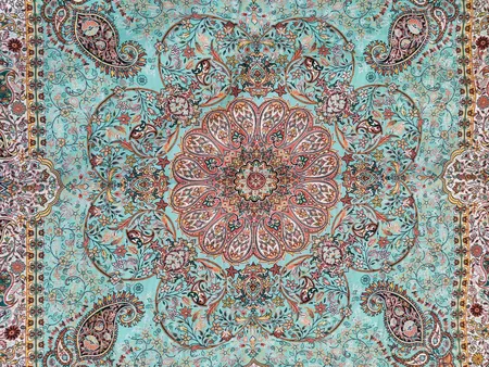 رومیزی ترمه نگین خاتم یزد طرح افشاری کد SBZ