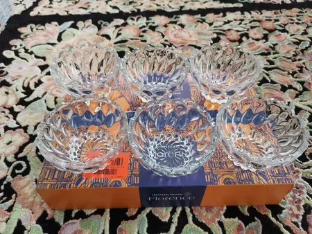 کاسه شیشه و بلور اصفهان مدل فلورانس کد 923 بسته 6 عددی